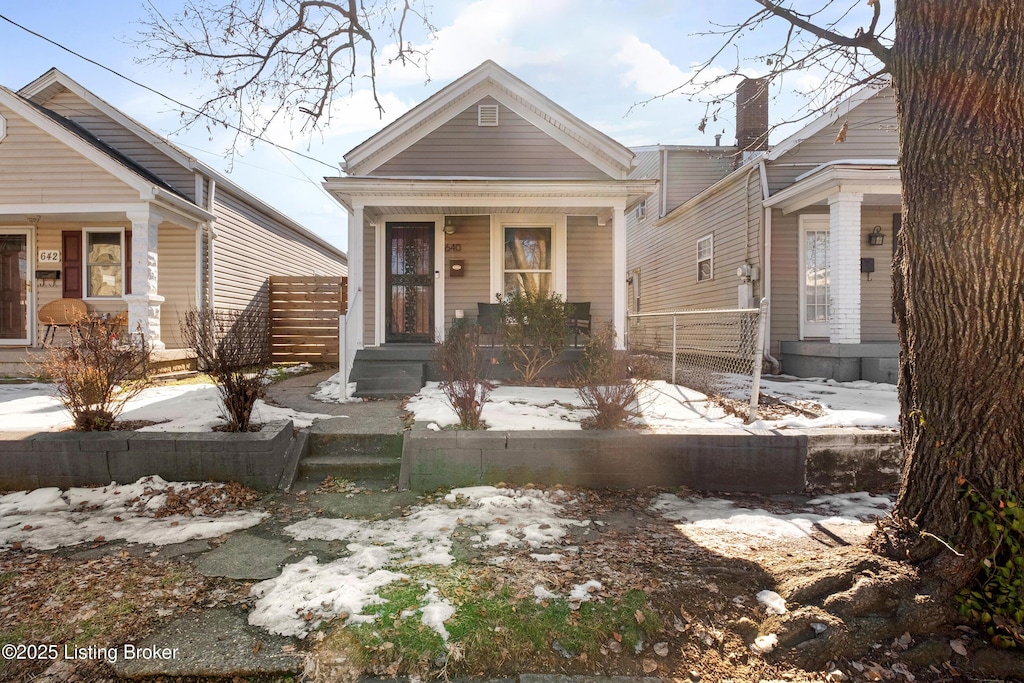 view of bungalow