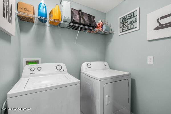 laundry room with washer and clothes dryer