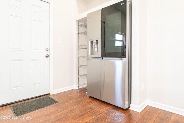 interior space featuring dark wood-type flooring