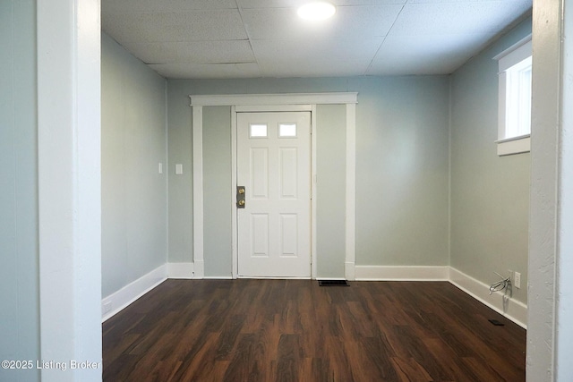 entryway featuring dark hardwood / wood-style floors