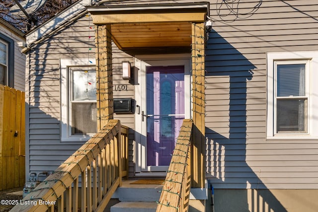 view of entrance to property