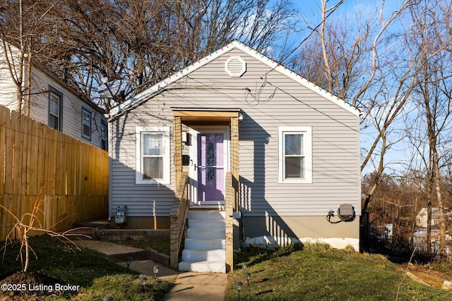 view of bungalow-style house