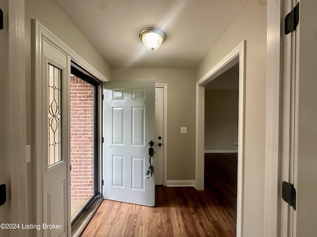 interior space with hardwood / wood-style flooring and a wealth of natural light