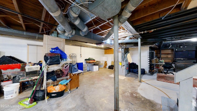 view of basement