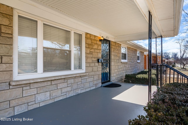 view of patio with covered porch