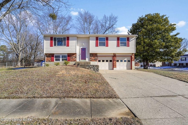 raised ranch with a garage