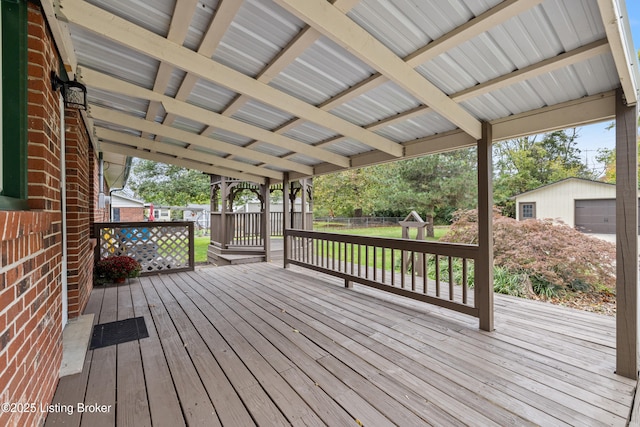 view of wooden terrace