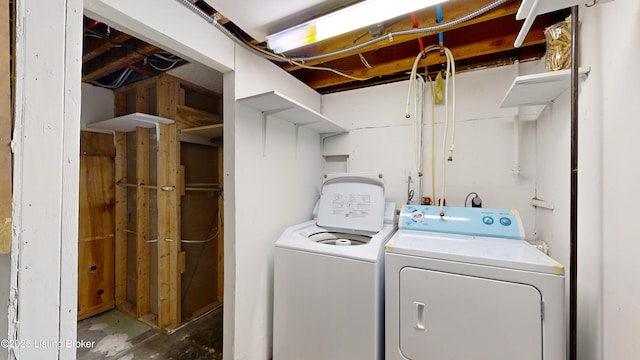 laundry area with washer and dryer