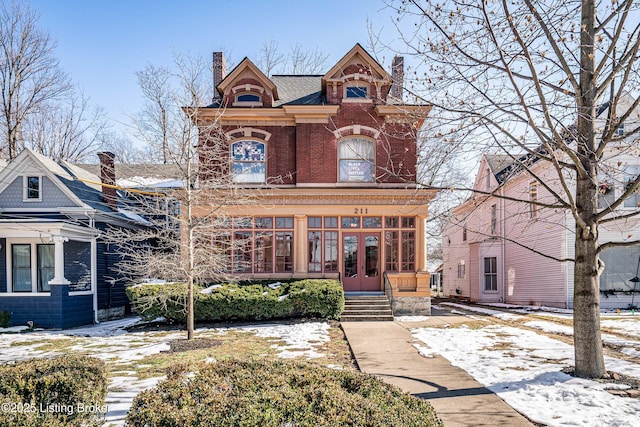 view of front facade with french doors