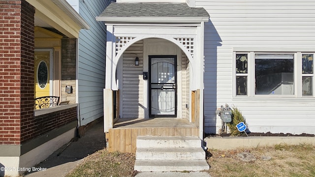 view of doorway to property