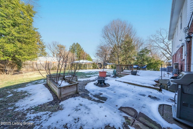 view of snowy yard