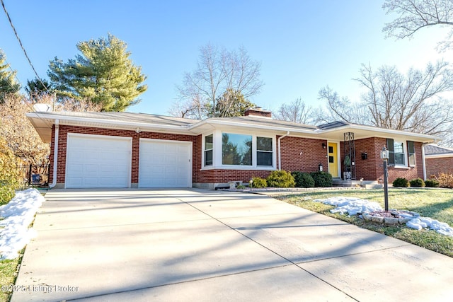 ranch-style home with a garage