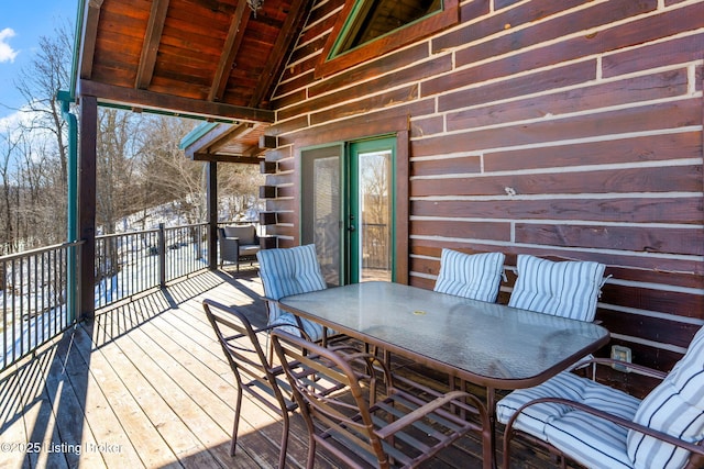 view of wooden terrace