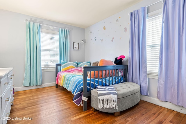 bedroom featuring light hardwood / wood-style flooring