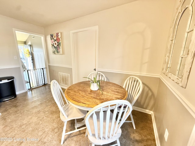 view of dining area