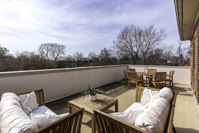 view of patio / terrace with outdoor lounge area and outdoor dining area