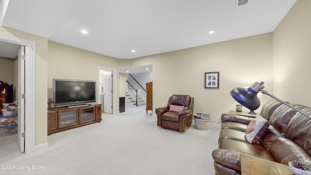 view of carpeted living room