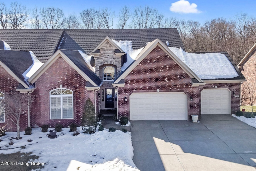 view of front of home featuring a garage