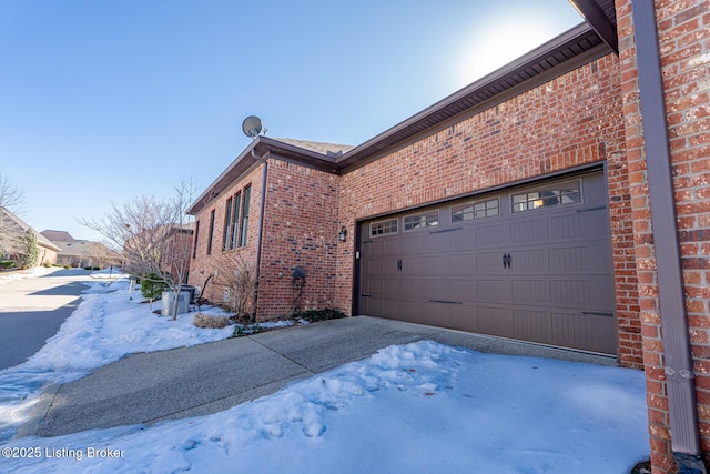 view of snow covered exterior