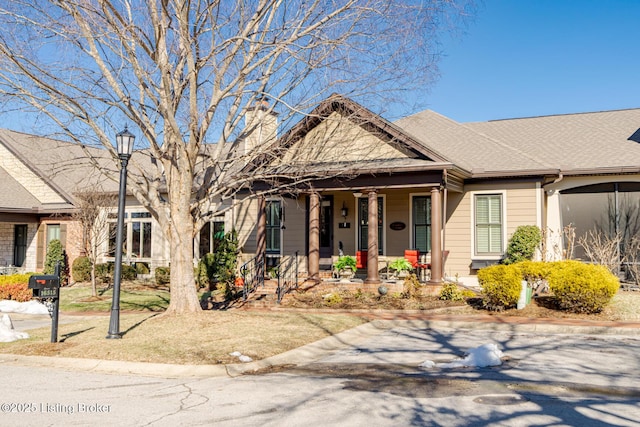 view of front of home with a porch