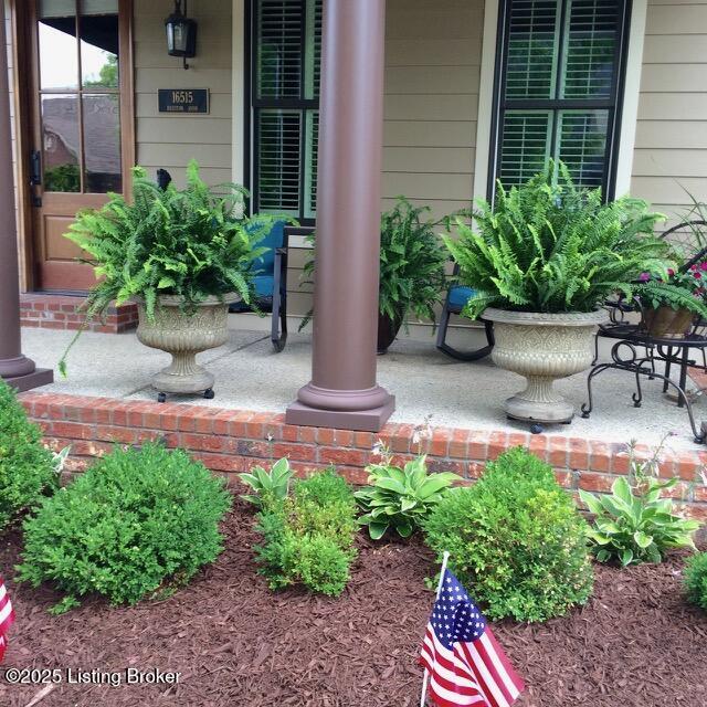 exterior space with covered porch