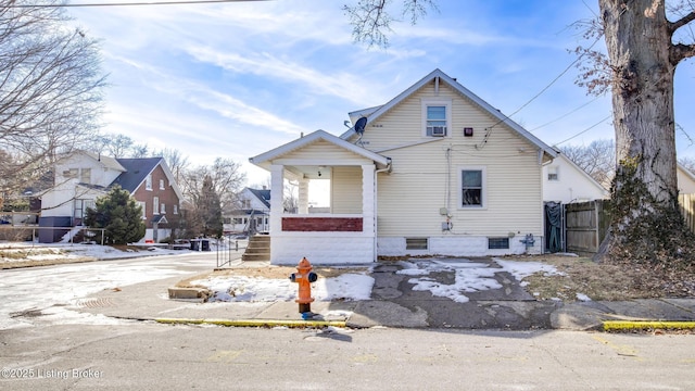 view of front of property with a porch