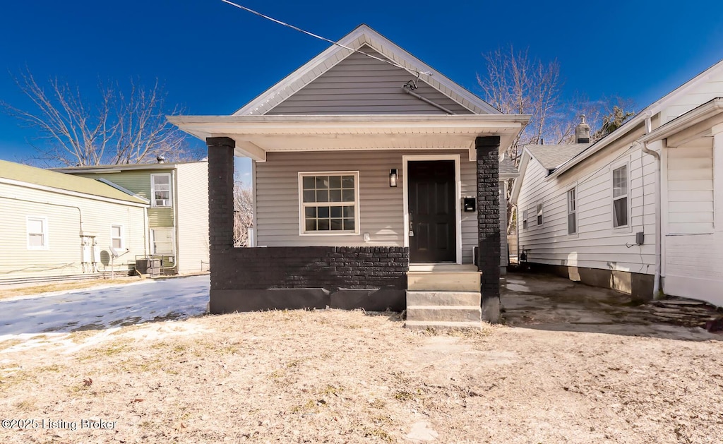 view of bungalow-style home