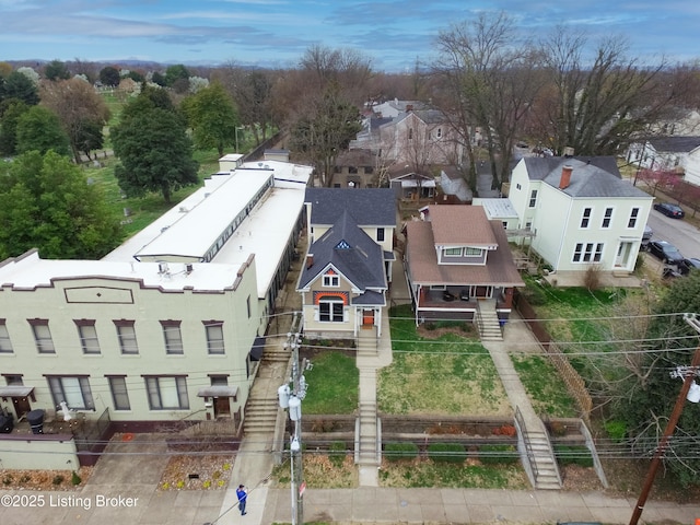 aerial view featuring a residential view