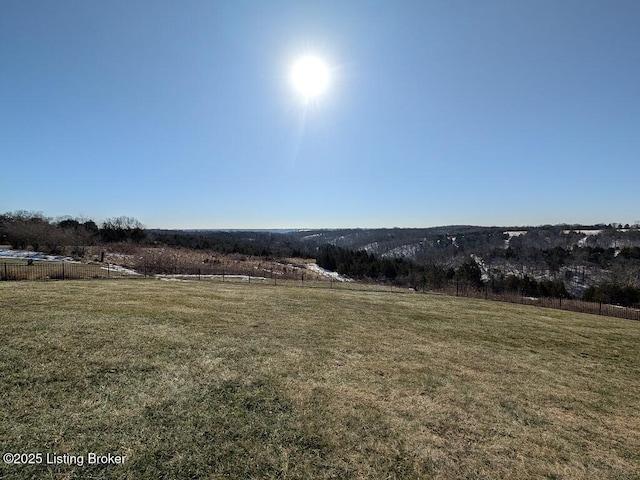 property view of mountains featuring a rural view