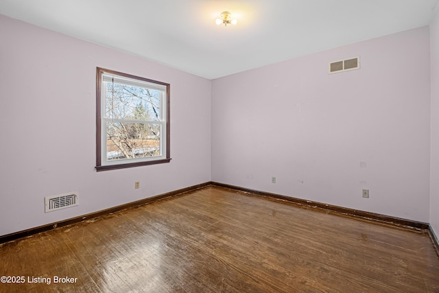 empty room featuring hardwood / wood-style floors