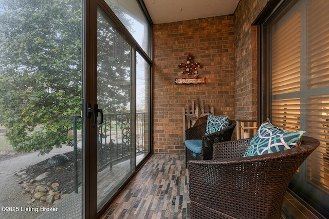 view of sunroom