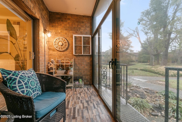 view of sunroom