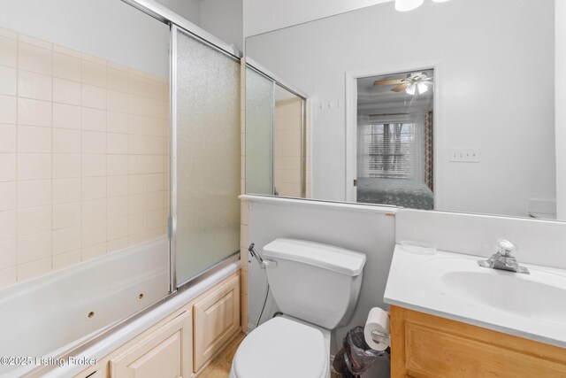 210 Hampton Place Ct, Louisville, KY 40118 - full bathroom with enclosed tub / shower combo, vanity, and toilet