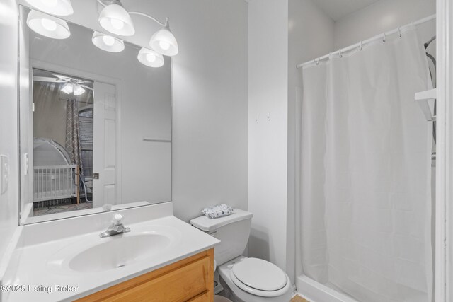 210 Hampton Place Ct, Louisville, KY 40118 - bathroom with vanity, toilet, and a shower with shower curtain