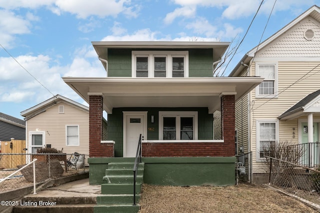 view of front of home featuring a porch