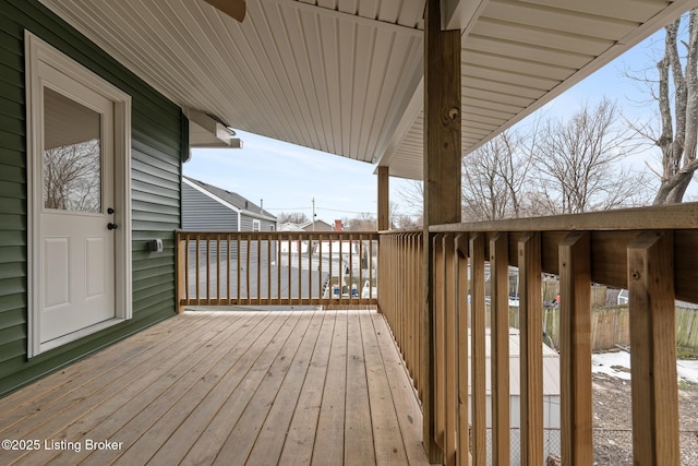 view of wooden deck