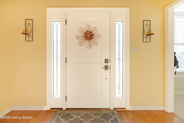 entryway with light wood-type flooring