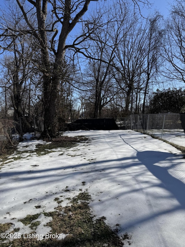 view of snowy yard