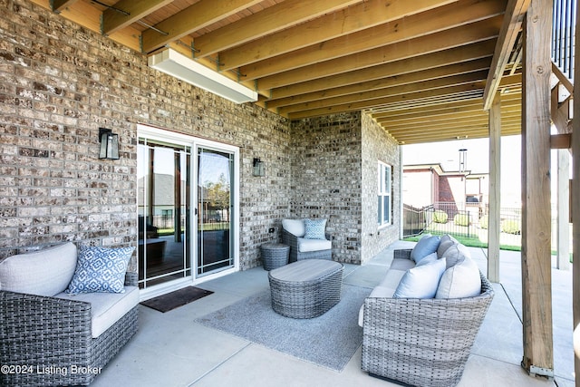 view of patio / terrace with an outdoor hangout area