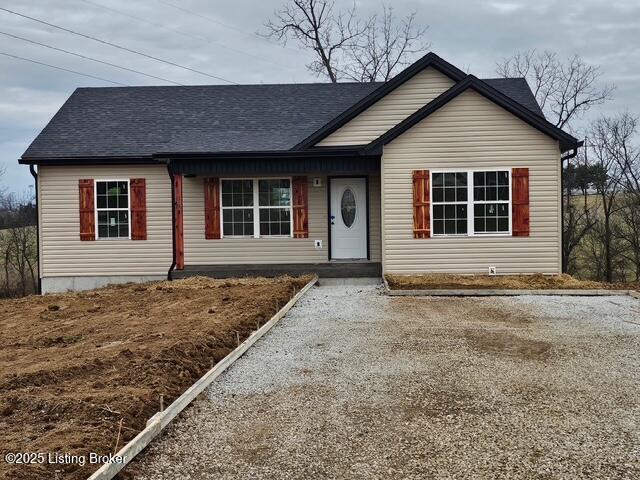 view of single story home