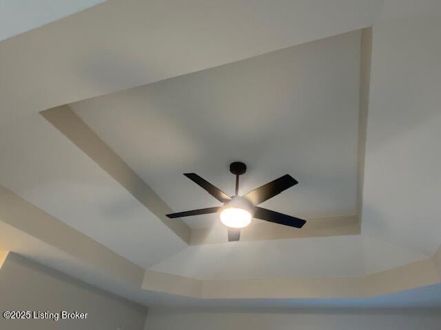 details with a ceiling fan