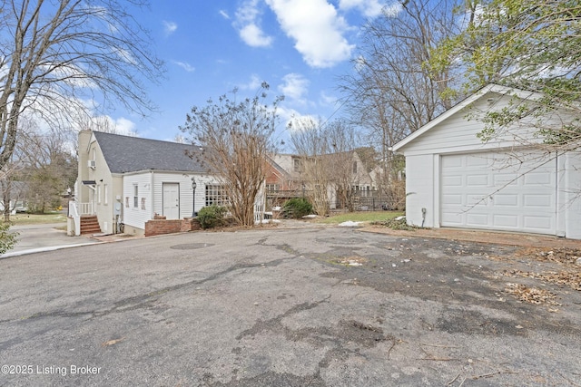 view of home's exterior featuring a garage