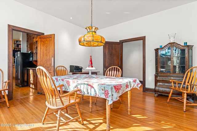 dining room featuring light hardwood / wood-style flooring