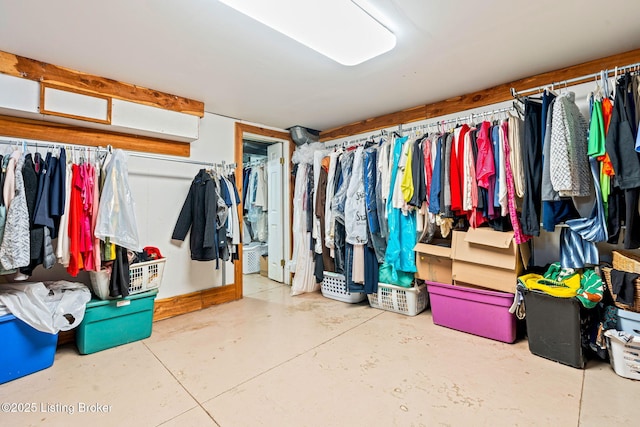 view of walk in closet