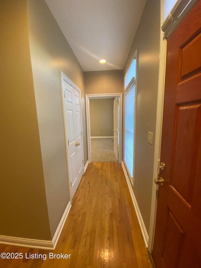 hallway featuring light hardwood / wood-style floors