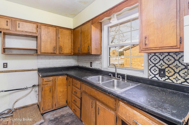 kitchen with sink and backsplash