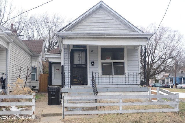 bungalow with a porch