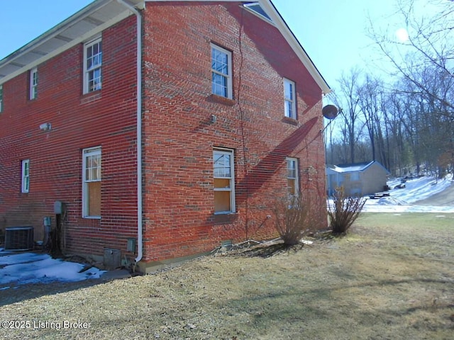 view of snowy exterior