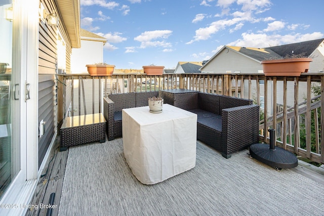 deck featuring an outdoor hangout area