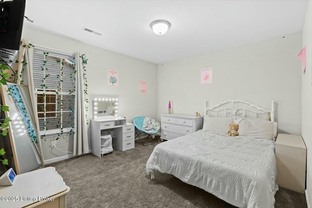 bedroom with carpet floors